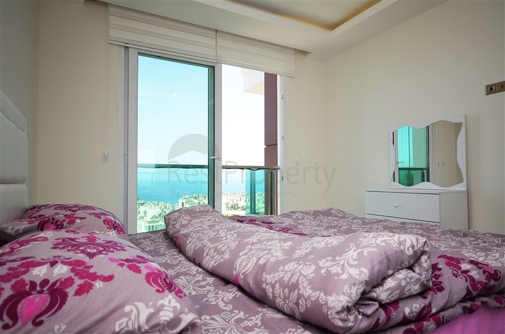 اطلالة بحر ساحرة - شقة غرفة وصالة - مجمع حديث -مهموتلار / الانيا 