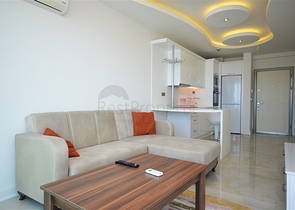 اطلالة بحر ساحرة - شقة غرفة وصالة - مجمع حديث -مهموتلار / الانيا 