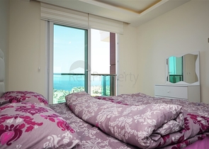 اطلالة بحر ساحرة - شقة غرفة وصالة - مجمع حديث -مهموتلار / الانيا 