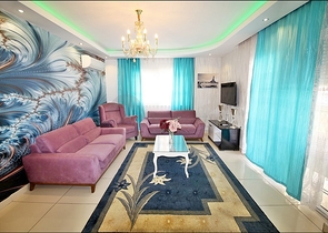 شقة فاخرة -تصميم 2 غرفة وصالة - مفروشة -مهموتلار / الانيا 