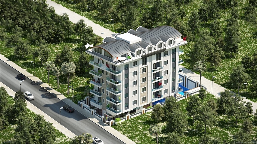 بالاقساط - شقق ضمن مجمع قيد الانشاء - يضم كافة الخدمات / مهموتلار / الانيا 