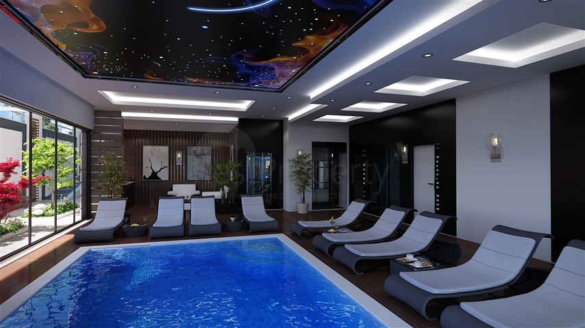 بالاقساط - شقق ضمن مجمع قيد الانشاء - يضم كافة الخدمات / مهموتلار / الانيا 