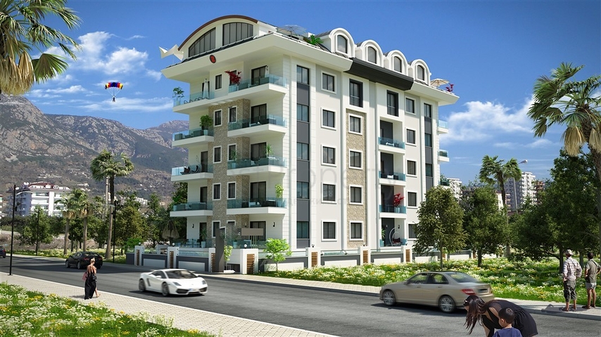 بالاقساط - شقق ضمن مجمع قيد الانشاء - يضم كافة الخدمات / مهموتلار / الانيا 