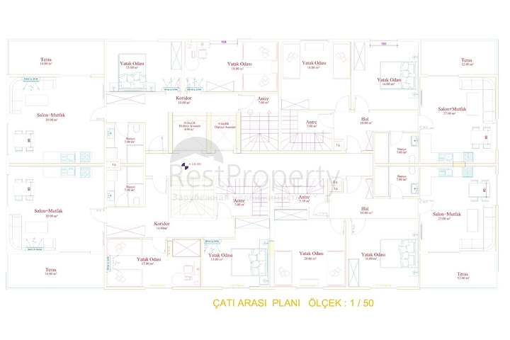 بالاقساط - شقق ضمن مجمع قيد الانشاء - يضم كافة الخدمات / مهموتلار / الانيا 