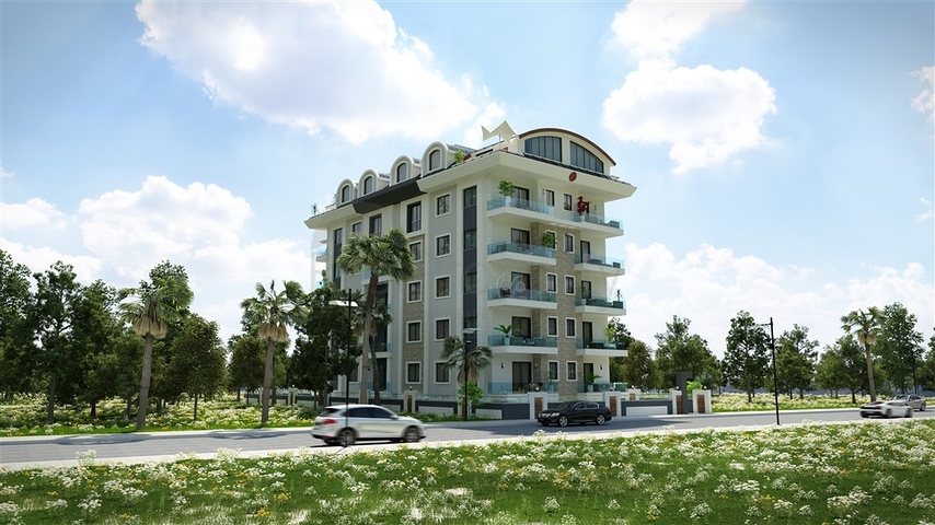 بالاقساط - شقق ضمن مجمع قيد الانشاء - يضم كافة الخدمات / مهموتلار / الانيا 