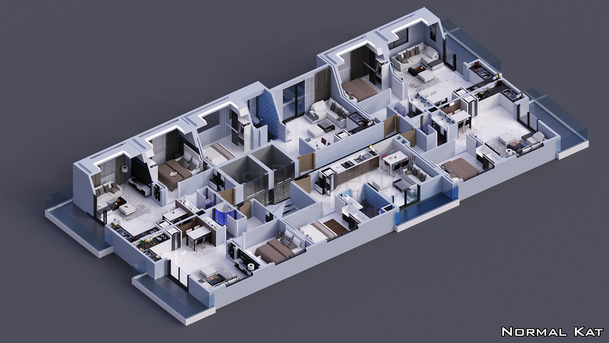 بالاقساط - شقق ضمن مجمع قيد الانشاء - يضم كافة الخدمات / مهموتلار / الانيا 