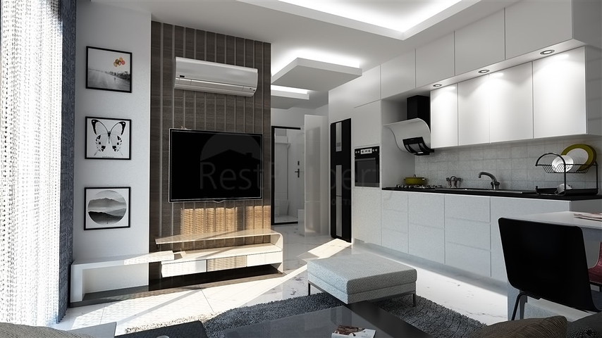 بالاقساط - شقق ضمن مجمع قيد الانشاء - يضم كافة الخدمات / مهموتلار / الانيا 