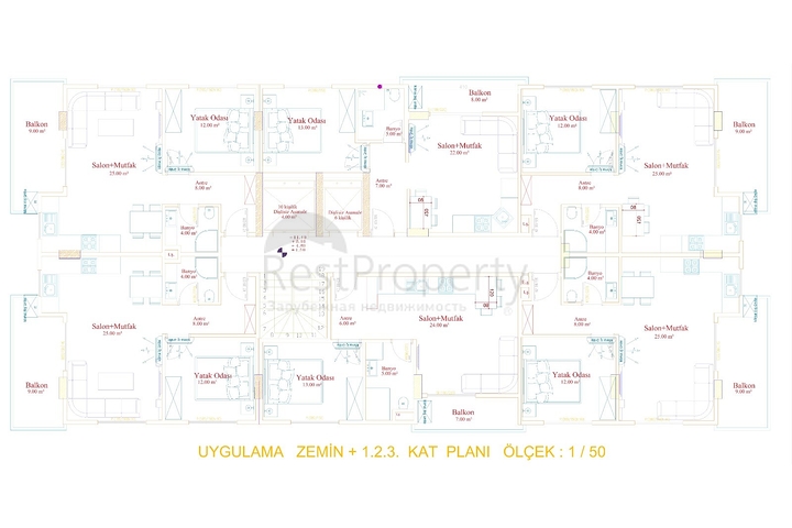 بالاقساط - شقق ضمن مجمع قيد الانشاء - يضم كافة الخدمات / مهموتلار / الانيا 