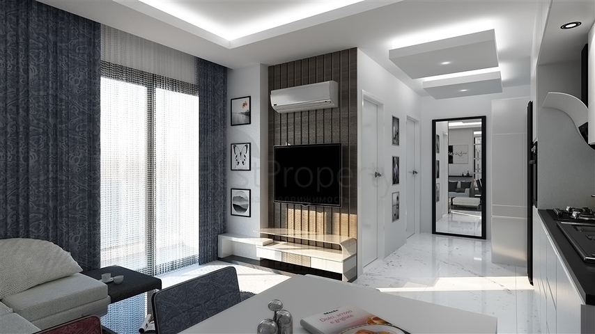 بالاقساط - شقق ضمن مجمع قيد الانشاء - يضم كافة الخدمات / مهموتلار / الانيا 