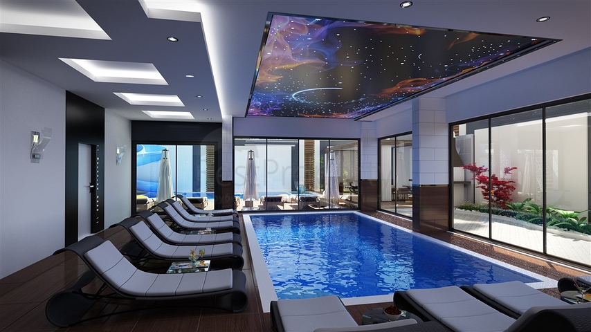 بالاقساط - شقق ضمن مجمع قيد الانشاء - يضم كافة الخدمات / مهموتلار / الانيا 