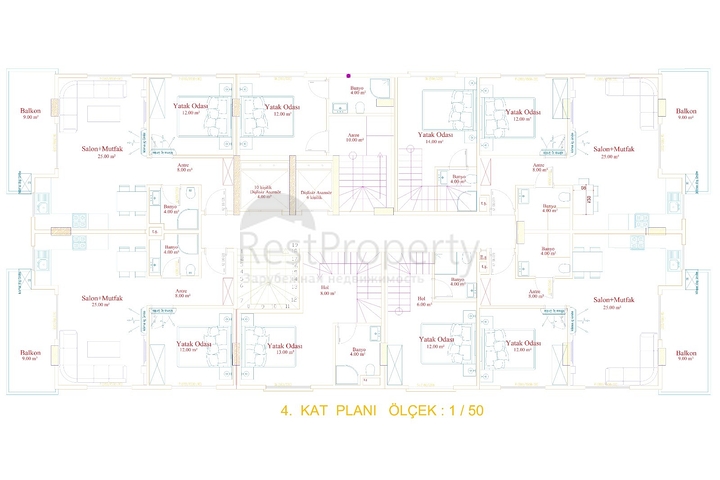 بالاقساط - شقق ضمن مجمع قيد الانشاء - يضم كافة الخدمات / مهموتلار / الانيا 