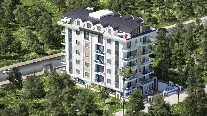 بالاقساط - شقق ضمن مجمع قيد الانشاء - يضم كافة الخدمات / مهموتلار / الانيا 