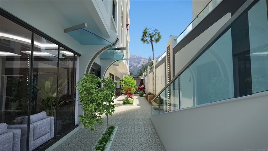 بالاقساط - شقق ضمن مجمع قيد الانشاء - يضم كافة الخدمات / مهموتلار / الانيا 