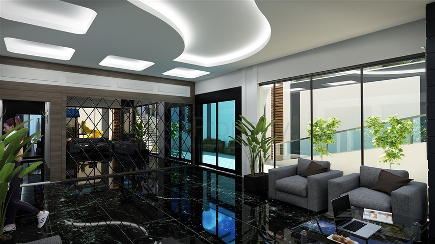 بالاقساط - شقق ضمن مجمع قيد الانشاء - يضم كافة الخدمات / مهموتلار / الانيا 