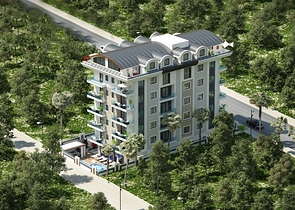 بالاقساط - شقق ضمن مجمع قيد الانشاء - يضم كافة الخدمات / مهموتلار / الانيا 