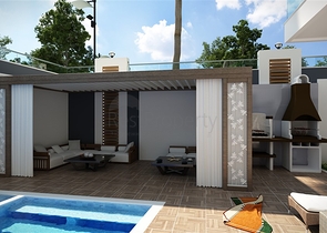 بالاقساط - شقق ضمن مجمع قيد الانشاء - يضم كافة الخدمات / مهموتلار / الانيا 