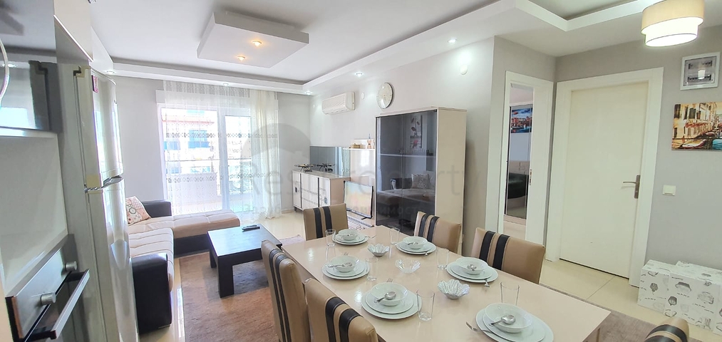 طابق مرتفع - غرفة نوم وصالة مفروشة -قريبة من البحر - مهموتلار / الانيا 