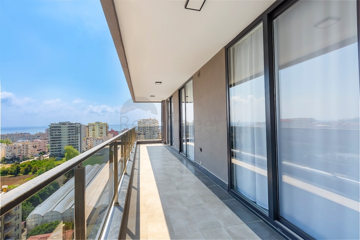 اطلالة بحر - شقة فاخرة - مجمع حديث - مهموتلار / الانيا 