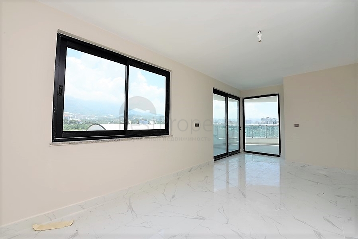 اطلالة بحر وجبل - شقة ضمن مجمع حديث - تصميم 1+2 -مهموتلار / الانيا 