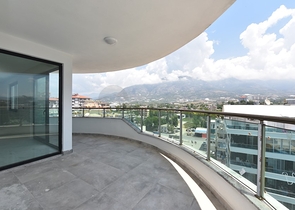 اطلالة بحر وجبل - شقة ضمن مجمع حديث - تصميم 1+2 -مهموتلار / الانيا 