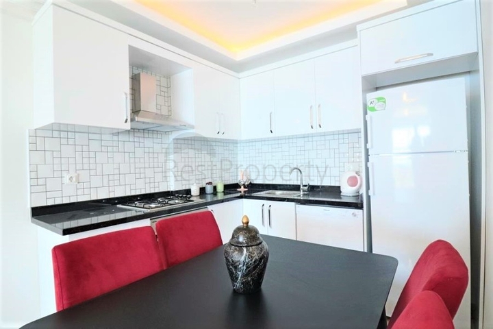 اطلالة مباشرة على البحر - شقة غرفتين وصالة مفروشة - مهموتلار / الانيا 