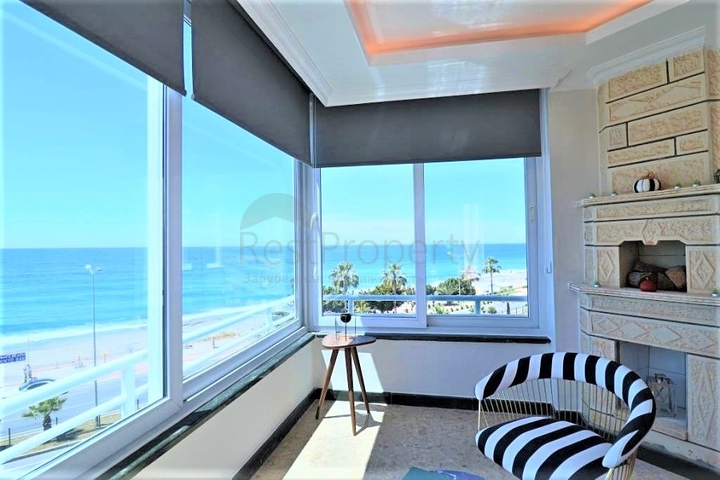 اطلالة مباشرة على البحر - شقة غرفتين وصالة مفروشة - مهموتلار / الانيا 