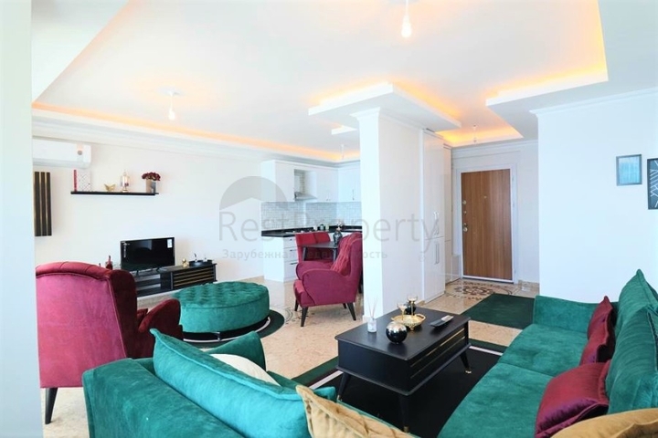 اطلالة مباشرة على البحر - شقة غرفتين وصالة مفروشة - مهموتلار / الانيا 