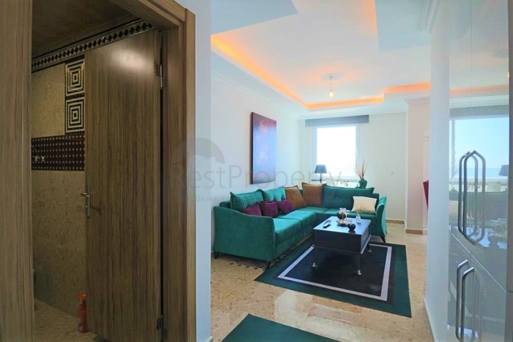 اطلالة مباشرة على البحر - شقة غرفتين وصالة مفروشة - مهموتلار / الانيا 