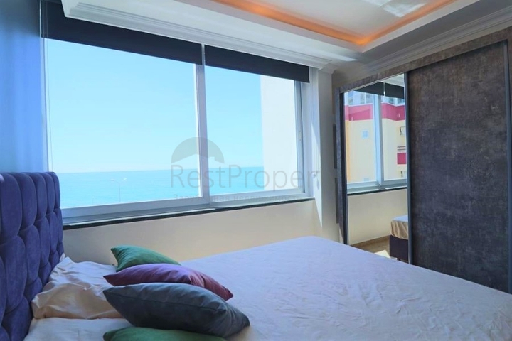 اطلالة مباشرة على البحر - شقة غرفتين وصالة مفروشة - مهموتلار / الانيا 