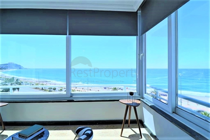 اطلالة مباشرة على البحر - شقة غرفتين وصالة مفروشة - مهموتلار / الانيا 