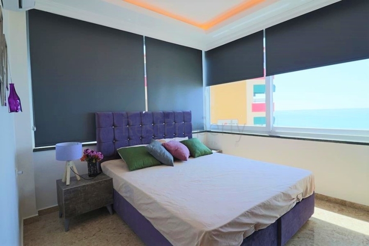 اطلالة مباشرة على البحر - شقة غرفتين وصالة مفروشة - مهموتلار / الانيا 