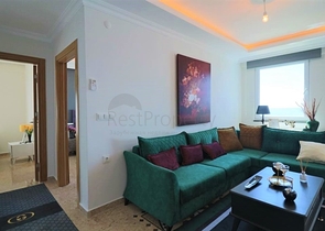 اطلالة مباشرة على البحر - شقة غرفتين وصالة مفروشة - مهموتلار / الانيا 