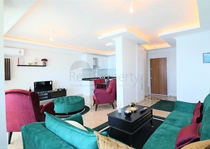 اطلالة مباشرة على البحر - شقة غرفتين وصالة مفروشة - مهموتلار / الانيا 