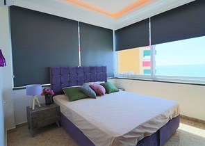 اطلالة مباشرة على البحر - شقة غرفتين وصالة مفروشة - مهموتلار / الانيا 