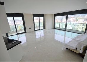 اطلالة بحر - مجمع فاخر - غرفتين وصالة - مهموتلار / الانيا 