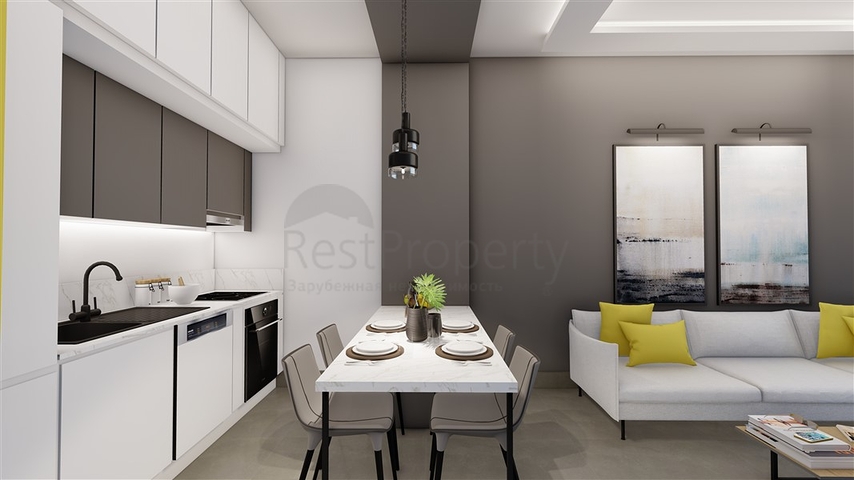 بالتقسيط - شقق بتصاميم متنوعة - مجمع قيد الانشاء - مهموتلار / الانيا 