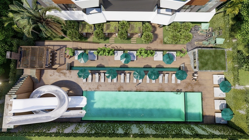 بالتقسيط - شقق بتصاميم متنوعة - مجمع قيد الانشاء - مهموتلار / الانيا 