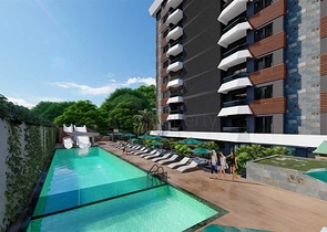 بالتقسيط - شقق بتصاميم متنوعة - مجمع قيد الانشاء - مهموتلار / الانيا 