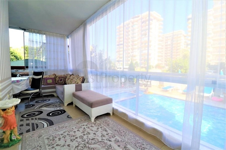 شقة غرفة وصالة - مفروشة - واسعة - ضمن مجمع - مهموتلار / الانيا 