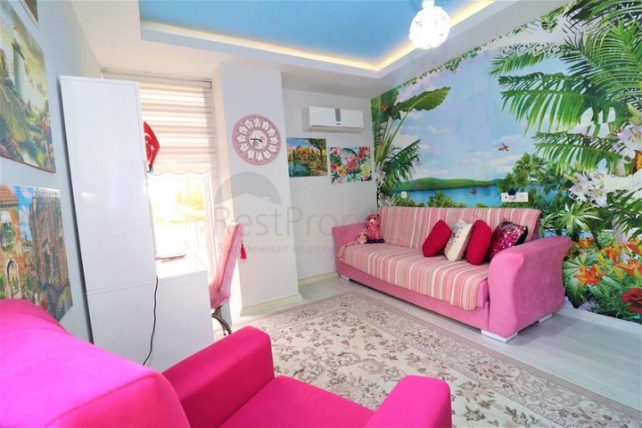 شقة غرفة وصالة - مفروشة - واسعة - ضمن مجمع - مهموتلار / الانيا 