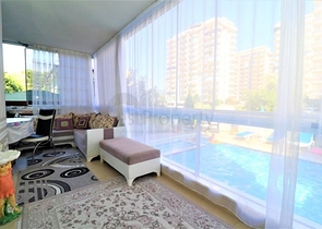 شقة غرفة وصالة - مفروشة - واسعة - ضمن مجمع - مهموتلار / الانيا 