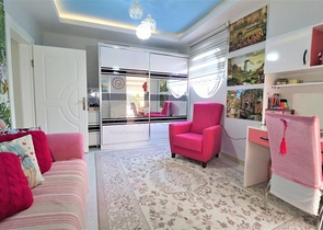 شقة غرفة وصالة - مفروشة - واسعة - ضمن مجمع - مهموتلار / الانيا 