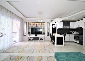 شقة غرفة وصالة - مفروشة - واسعة - ضمن مجمع - مهموتلار / الانيا 