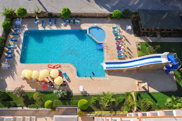 اطلالة بحر- مجمع اول صف على البحر -شقة 2 غرفة - مهموتلار / الانيا 