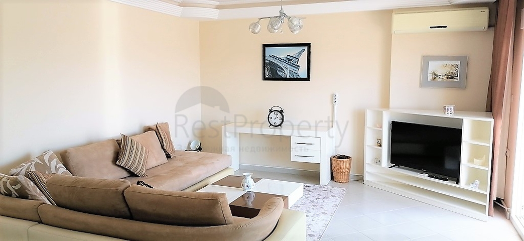 اطلالة بحر - طابق مرتفع - شقة غرفتين وصالة مفروشة -مهموتلار / الانيا 