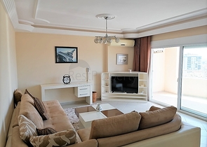 اطلالة بحر - طابق مرتفع - شقة غرفتين وصالة مفروشة -مهموتلار / الانيا 