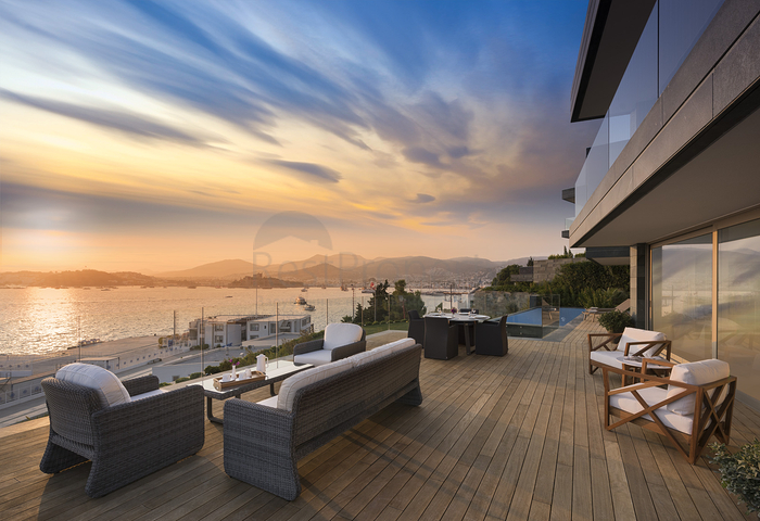 فيلات تطل على القلعة الرئيسية في بودروم وجزر كوس وكارادا