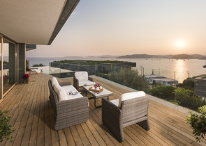 فيلات تطل على القلعة الرئيسية في بودروم وجزر كوس وكارادا