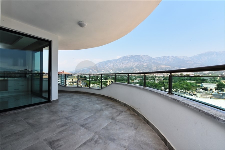 اطلالة بحر - طابق مرتفع - شقة غرفة وصالة ضمن مجمع - مهموتلار / الانيا 