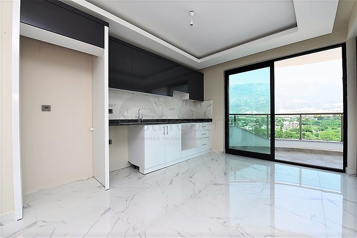 اطلالة بحر - طابق مرتفع - شقة غرفة وصالة ضمن مجمع - مهموتلار / الانيا 